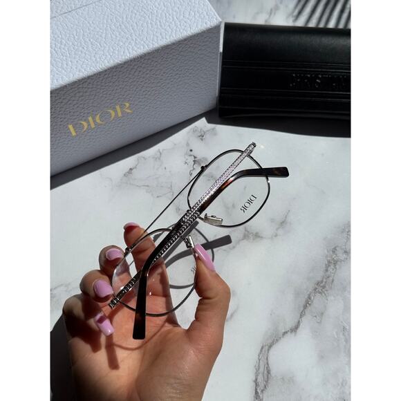 NEW Dior CD DiamondO R2U Eyeglasses Frames in Two Toned $640 - Picture 3 of 9